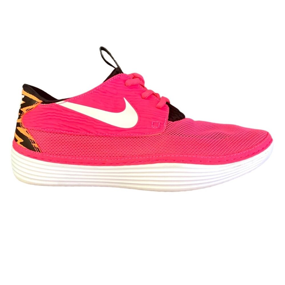 Nike Solarsoft Moccasin Running Shoes US 9 EUR 42.5 Pink Flash Mesh 555301-618